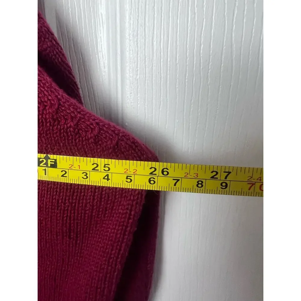 Oscar De La Renta Men's Pullover Sweater 100% Cotton Dark Red Size XXL